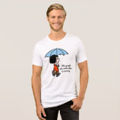 Peanuts | Marcie Onder de paraplu Tri-Blend Shirt (Voorkant volledig)