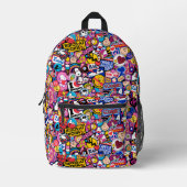 Peanuts | Mixtape-patchpatroon Bedrukte Rugzak (Voorkant)