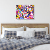 Peanuts | Mixtape-patchpatroon Canvas Afdruk (Insitu (Slaapkamer))