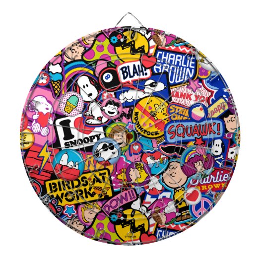 Peanuts | Mixtape-patchpatroon Dartbord (Voorkant)
