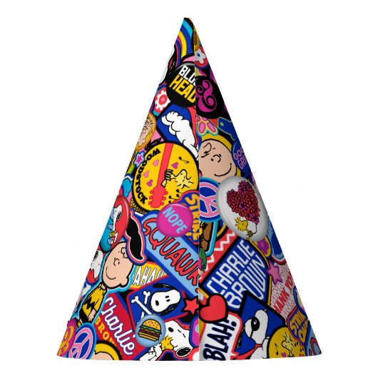 Peanuts | Mixtape-patchpatroon Feesthoedjes (Achterkant)