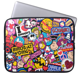 Peanuts Mixtape-patchpatroon Laptop Sleeve