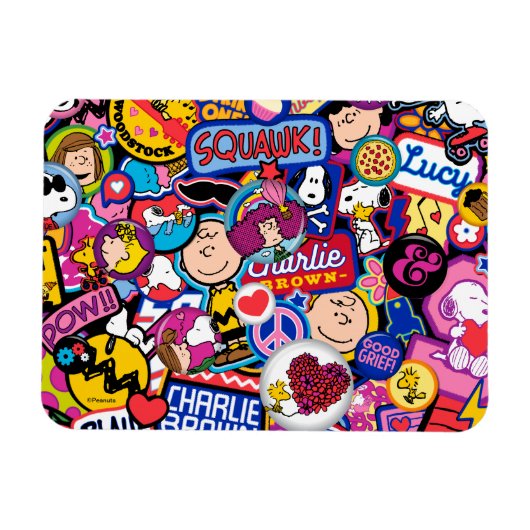 Peanuts | Mixtape-patchpatroon Magneet (Horizontaal)