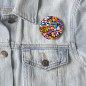 Peanuts | Mixtape-patchpatroon Ronde Button 5,7 Cm (In situ)