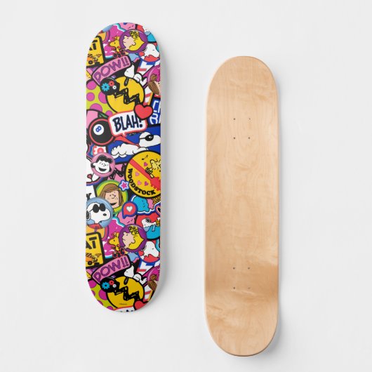 Peanuts | Mixtape-patchpatroon Skateboard (Voorkant)
