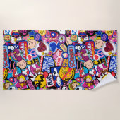 Peanuts | Mixtape-patchpatroon Strandlaken (Voorkant)