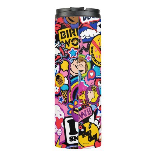 Peanuts | Mixtape-patchpatroon Thermosbeker (Achterkant)