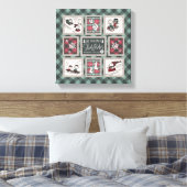 Peanuts | Ouderwets slee ritten patroon Canvas Afdruk (Insitu (Slaapkamer))