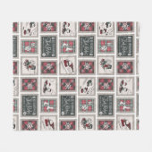 Peanuts | Ouderwets slee ritten patroon Fleece Deken (Voorkant (Horizontaal))