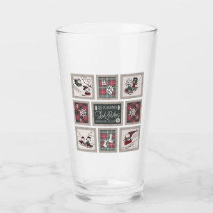 Peanuts Ouderwets slee ritten patroon Glas