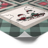 Peanuts | Ouderwets slee ritten patroon Poster (Hoek)