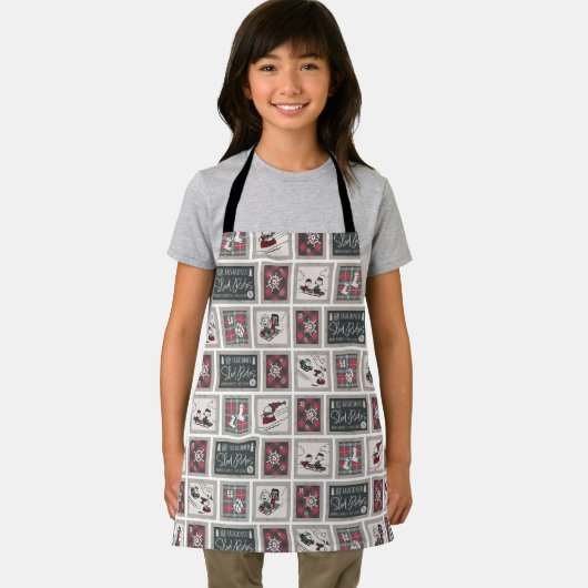 Peanuts | Ouderwets slee ritten patroon Schort (Insitu)