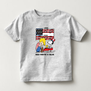 Peanuts Patriottische Schroeder, Woodstock & Sno Kinder Shirts