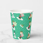Peanuts Pepermint Dreams Sneeuwvlok Patroon Papieren Bekers (Links)