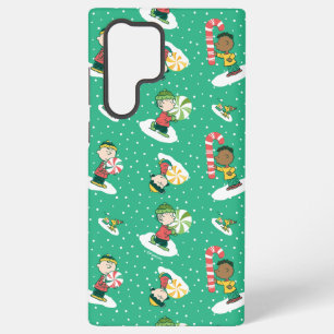 Peanuts Pepermint Dreams Sneeuwvlok Patroon Samsung Galaxy Hoesje