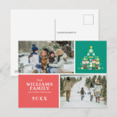 Peanuts | Pepermunt Kerstboom Feestdagenkaart (Voorkant / Achterkant)