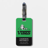 Peanuts | pepermunt Patty Vibes Bagagelabel (Achterkant verticaal)
