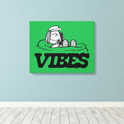 Peanuts | pepermunt Patty Vibes Canvas Afdruk (Insitu (Houten vloer))