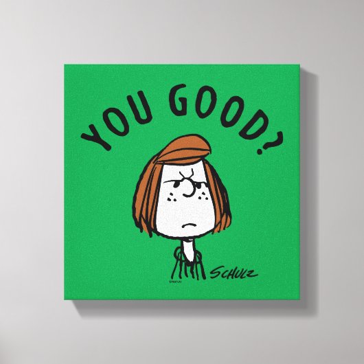 Peanuts | Peppermint Patty Ben je goed? Canvas Afdruk (Voorkant)