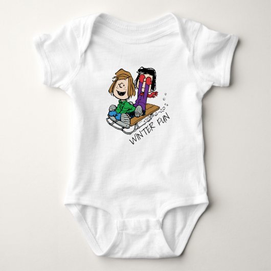 Peanuts | Peppermint Patty & Marcie Sled Riding Romper (Voorkant)
