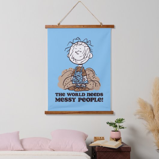 Peanuts | Pigpen De wereld heeft rommelige mensen Hangend Wandkleed (Slaapkamer)