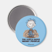 Peanuts | Pigpen De wereld heeft rommelige mensen  Magneet (Voorkant / Achterkant)