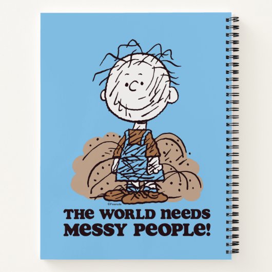 Peanuts | Pigpen De wereld heeft rommelige mensen Notitieboek (Achterkant)