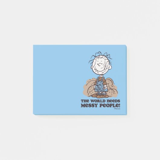 Peanuts | Pigpen De wereld heeft rommelige mensen  Post-it® Notes (Voorkant)