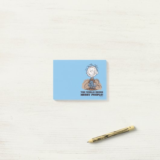 Peanuts | Pigpen De wereld heeft rommelige mensen  Post-it® Notes (Op bureau)