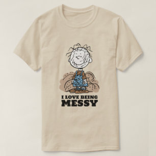 Peanuts Pigpen De wereld heeft rommelige mensen T-shirt