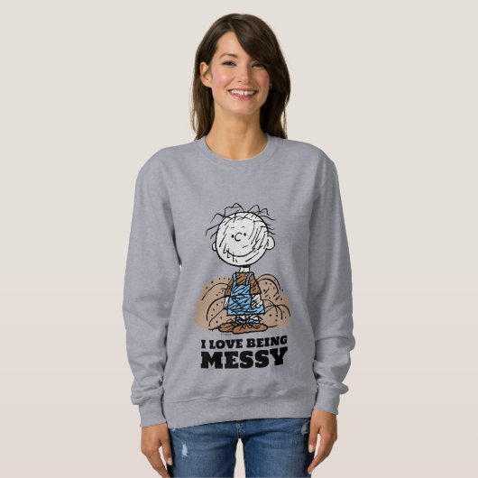 Peanuts | Pigpen De wereld heeft rommelige mensen  Trui (Voorkant volledig)