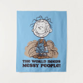 Peanuts | Pigpen De wereld heeft rommelige mensen  Wandkleed (Voorkant)