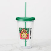 Peanuts | Sally half & half bloemen Acryl Drinkbeker (Voorkant)