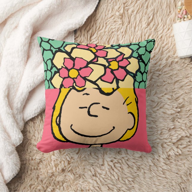 Peanuts | Sally half & half bloemen Kussen (Deken)