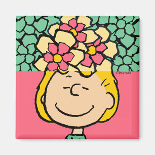 Peanuts Sally half & half bloemen Magneet