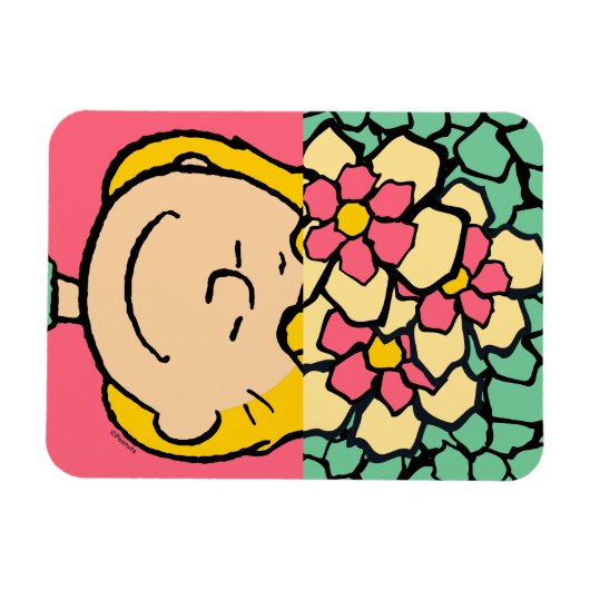 Peanuts | Sally half & half bloemen Magneet (Horizontaal)