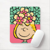 Peanuts | Sally half & half bloemen Muismat (Met muis)