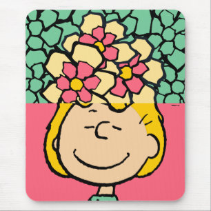 Peanuts   Sally half & half bloemen Muismat
