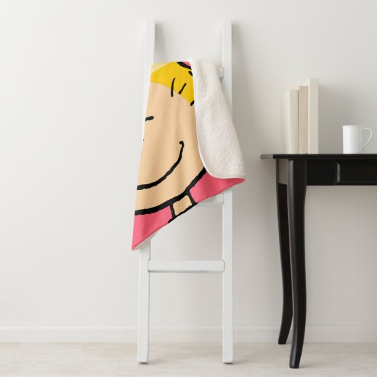 Peanuts | Sally half & half bloemen Sherpa Deken (In situ)