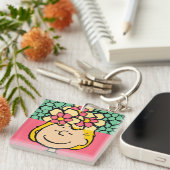 Peanuts | Sally half & half bloemen Sleutelhanger (Voorkant Rechts)