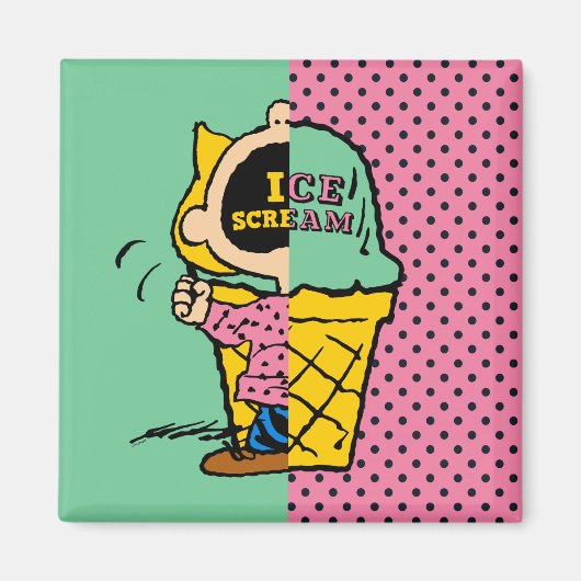 Peanuts | Sally Ice Cream Half & Half Magneet (Voorkant)