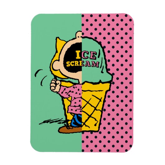 Peanuts | Sally Ice Cream Half & Half Magneet (Verticaal)