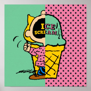 Peanuts   Sally Ice Cream Half & Half Poster