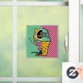 Peanuts | Sally Ice Cream Half & Half Raamsticker (Huis)