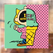 Peanuts | Sally Ice Cream Half & Half Raamsticker (Vel 2)