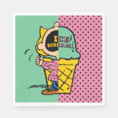 Peanuts | Sally Ice Cream Half & Half Servet (Voorkant)