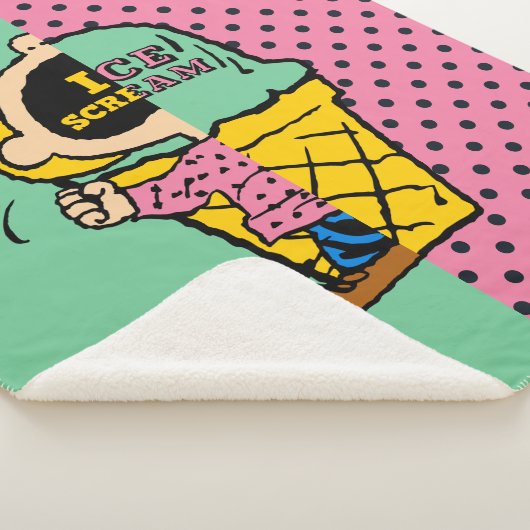 Peanuts | Sally Ice Cream Half & Half Sherpa Deken (3/4)