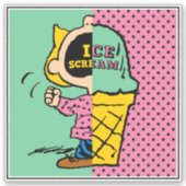 Peanuts | Sally Ice Cream Half & Half Sticker (Voorkant)