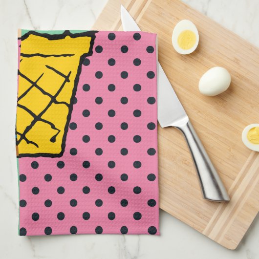 Peanuts | Sally Ice Cream Half & Half Theedoek (Quarter Fold)