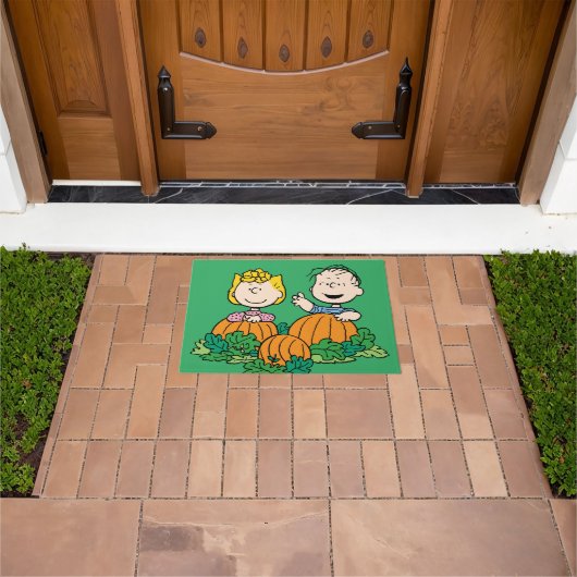 Peanuts | Sally & Linus in het pompoenveld Deurmat (Buiten)